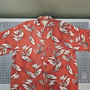 Paradise Coves Hawaiian Shirt XXL Floral Silk Retro Palm Beach Classic Granpa